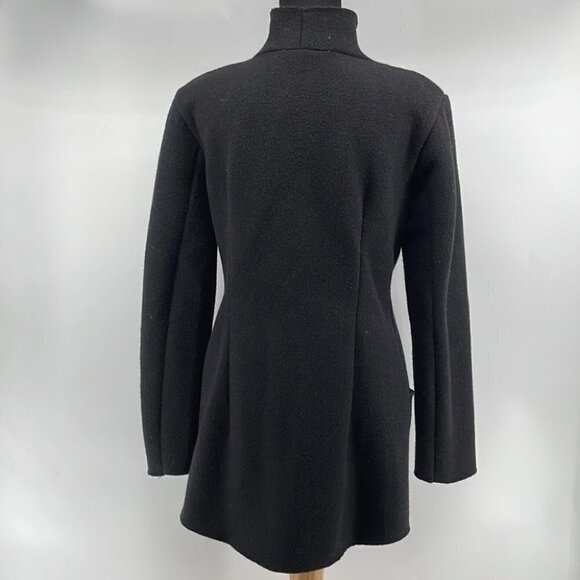 REBECCA King asymmetrical button jack sweater button wool blend minimalist sz S - Picture 12 of 14